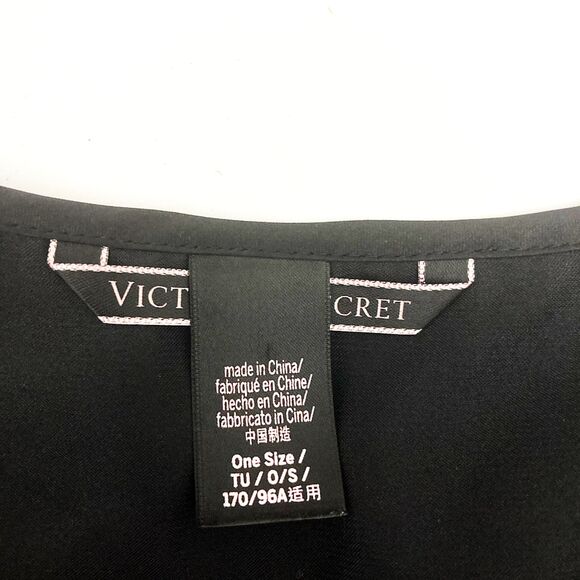 Victoria’s Secret Satin Ruffle Kimono Robe One Size Short Flutter Intimates - Picture 9 of 11